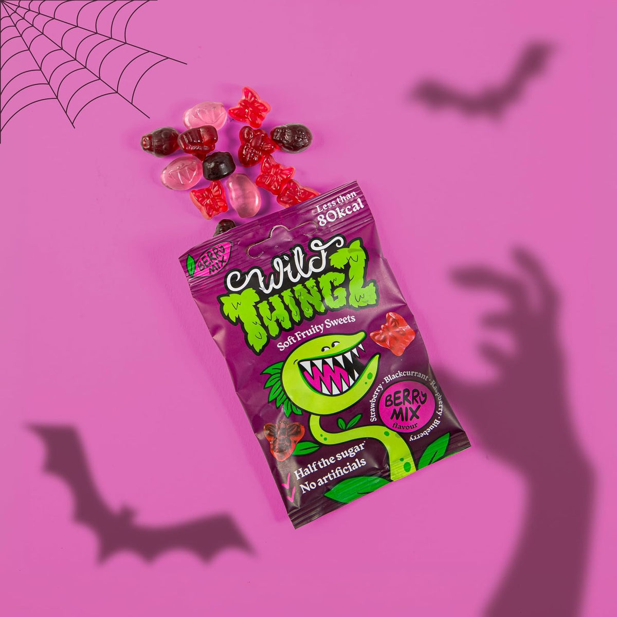 Haloween Box - (Pack of 18) Mixed Flavour Organic & Low Sugar Natural Gummy Sweets, Vegan & Gluten Free - Perfect for a healthier Halloween Trick or Treat