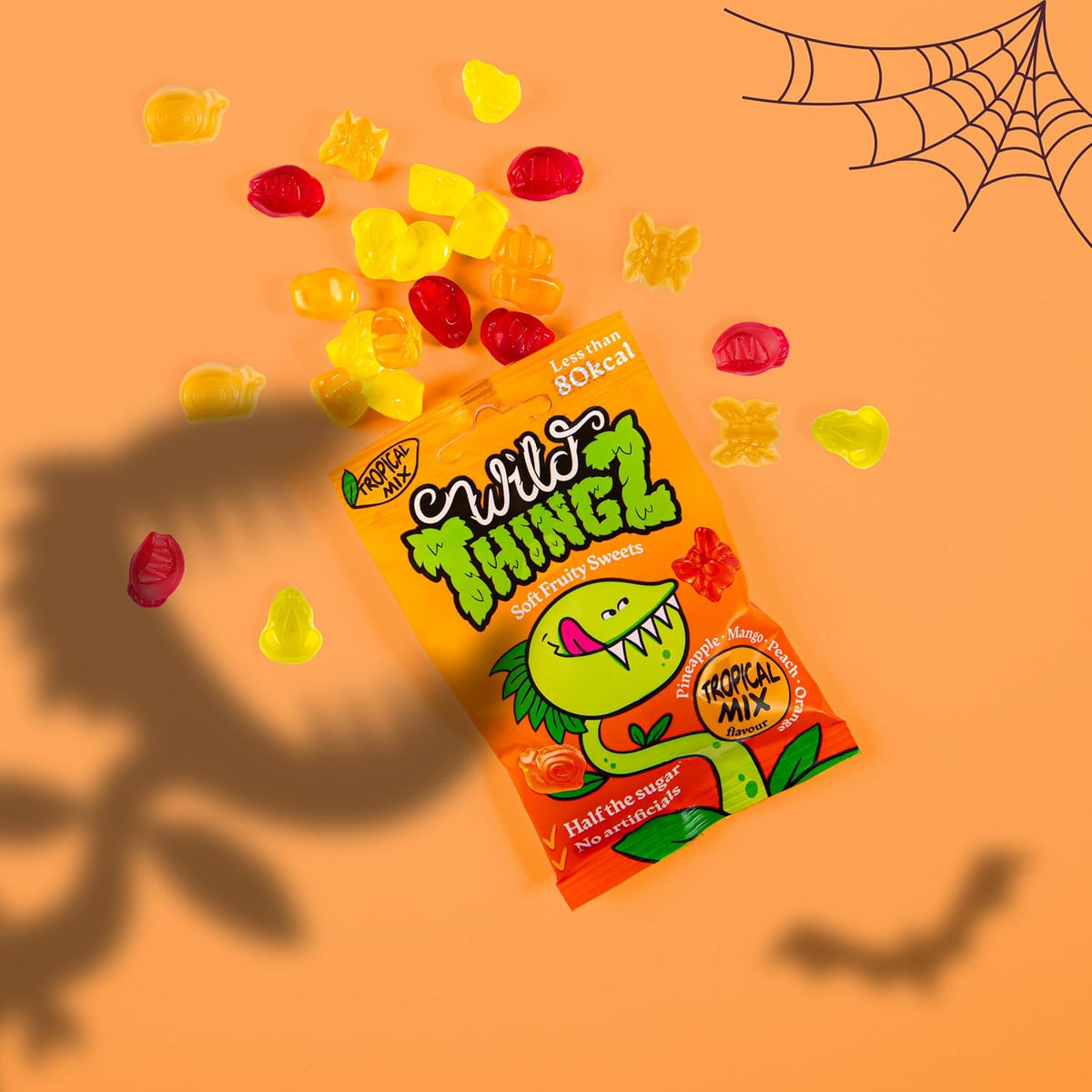Haloween Box - (Pack of 18) Mixed Flavour Organic & Low Sugar Natural Gummy Sweets, Vegan & Gluten Free - Perfect for a healthier Halloween Trick or Treat