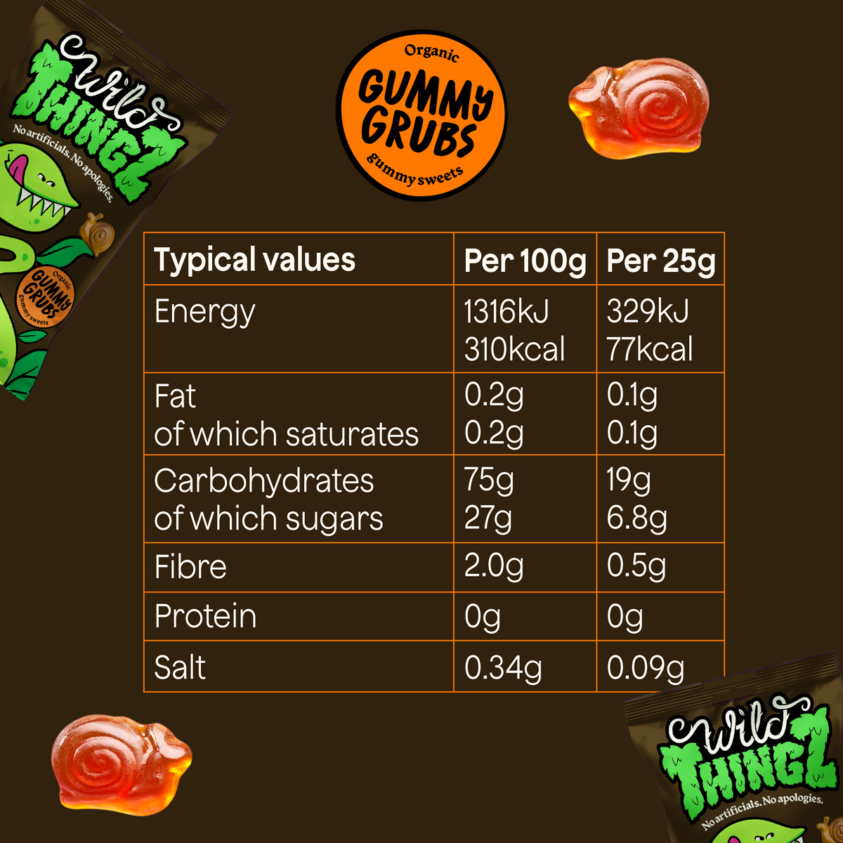 Organic Gummy Grubs Sharebag